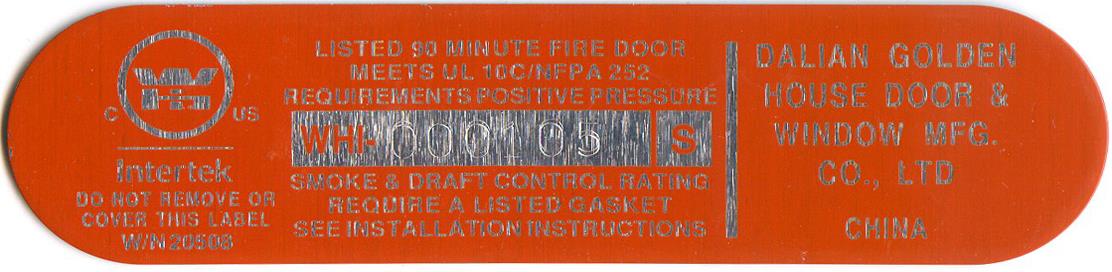 WHI 90 mins Steel door(metal) WHI 90 mins Steel door(metal)