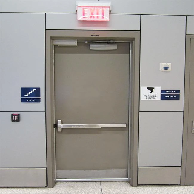 Commerical Metal Doors Near Stairs
