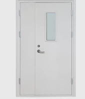 Pintu api keluli dengan penglihatan